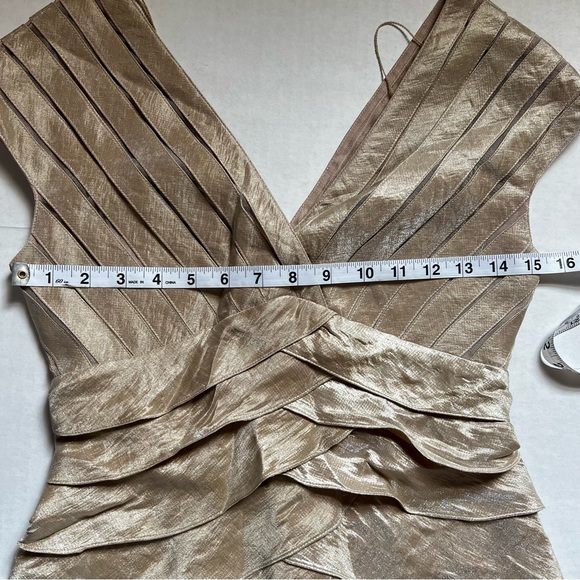 Caché Gold Layered Dress - Picture 6 of 8
